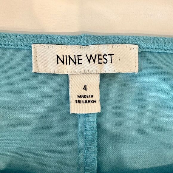 NWT Nine West Aqua Long Sleeve Mini Dress | Flared/Bell Sleeves | Size 4 - Picture 5 of 8